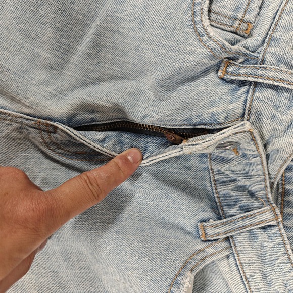 And Now This Jeans Womens 26 Light Wash Straight Leg High Rise Denim 100% Cotton - Picture 5 of 16